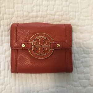 Tory Burch small orange wallet